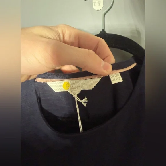 Boden Broderie Mix Jersey Midi Dress Size 14 - Picture 3 of 5